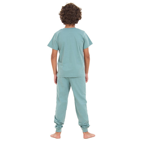 Boys summer pajama set Stone Blue t-shirt + Pants